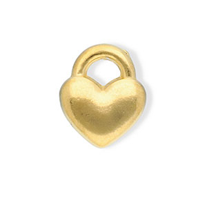 Bedels van Stainless steel Roestvrij staal (RVS) heart Gold