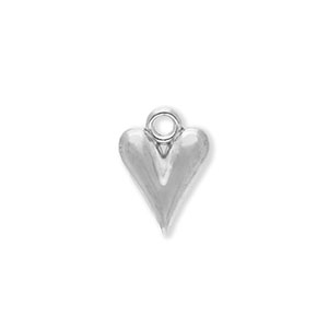 Bedels van Stainless steel Roestvrij staal (RVS) heart Silver