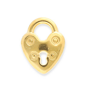 Bedels van Stainless steel Roestvrij staal (RVS) clasp heart Gold