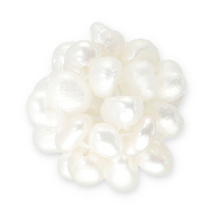 Zoetwaterparels clustered Natural white