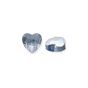 Facet fashion kralen heart Blue-pearl shine coating