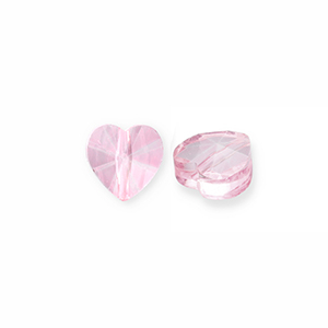 Facet fashion kralen heart Pink