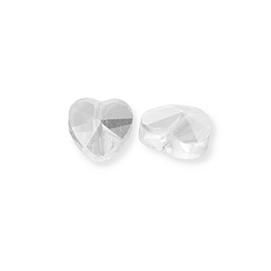 Facet fashion kralen heart Transparent-AB coating