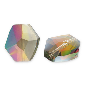 Facet fashion kralen hexagon Silver-AB coating