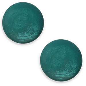 12 mm classic Polaris Elements cabochon Jais Dark green