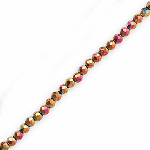 Facet kralen top quality round 3mm Bronze-AB coating