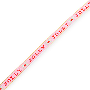 BY31&reg; Tekstlint "Jolly" Light pink-red-mint green-gold