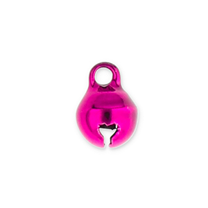 Metaal bedels little bells 6mm Fuchsia