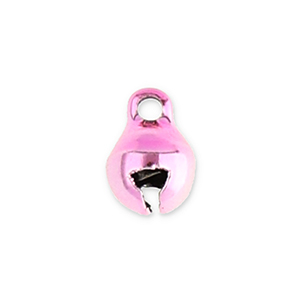 Metaal bedels little bells 6mm Light pink