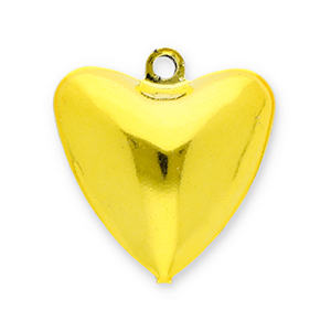 Metaal bedels bells heart Gold