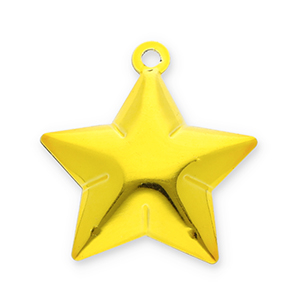 Metaal bedels bells star Gold