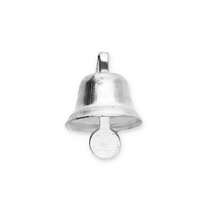 Metaal bedels christmas bell Silver