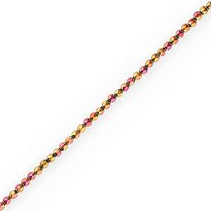 Kralen van hematite round 4mm facet geslepen Pink-yellow-AB coating