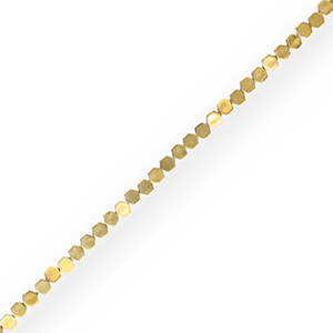 Kralen van hematite hexagon Gold