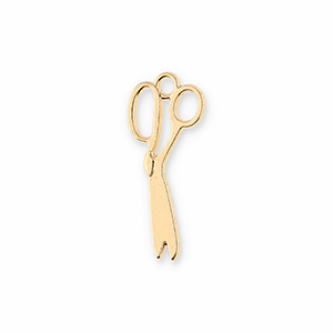 Metaal bedels scissors Gold