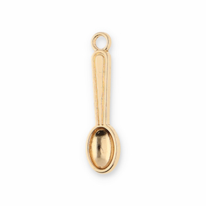 Metaal bedels spoon Gold