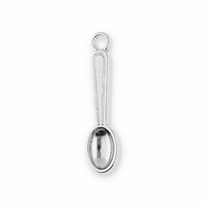 Metaal bedels spoon Silver