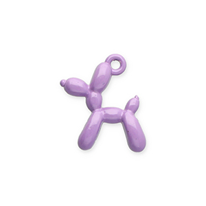 Metaal bedels balloon dog Lilac
