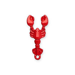 Metaal bedels lobster Red