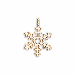 Metaal bedels snowflake Gold-white
