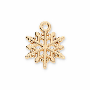 Metaal bedels snowflake Gold