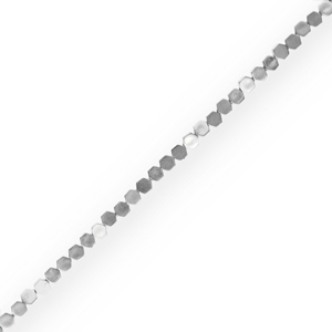 Kralen van hematite hexagon Silver