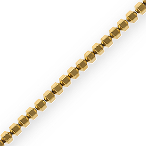 Kralen van hematite hexagon Gold