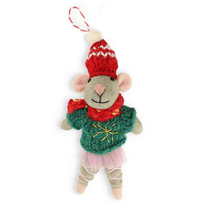 Musthave hangers vilt mouse Grey-green-red-pink