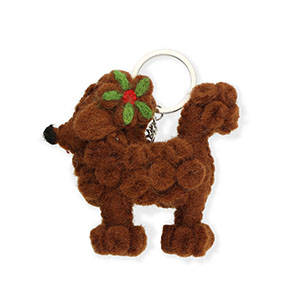 Musthave sleutelhanger vilt poodle Brown