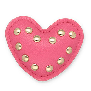Statement hangers met studs heart Dark pink-gold