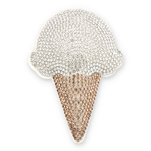 Statement hangers met strass ice lolly Crystal-brown-white