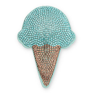 Statement hangers met strass ice lolly Turquoise-brown