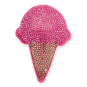 Statement hangers met strass ice lolly Dark pink-brown