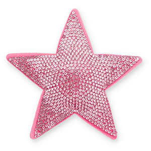 Statement hangers met strass star Light pink