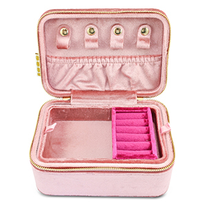 BY31&reg; Doosje voor sieraden velvet Vintage pink-fuchsia