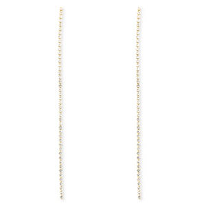 TQ metaal brass oorbellen / oorstekers met strass Gold-crystal