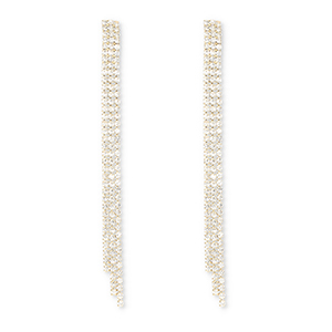 Oorbellen / oorstekers van Eco-brass&reg; metaal met strass Gold-crystal