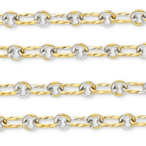 Benodigdheden van Stainless steel Roestvrij staal (RVS) jasseron oval-round Gold-silver