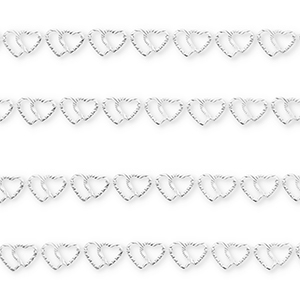 Benodigdheden van Stainless steel Roestvrij staal (RVS) jasseron hearts Silver