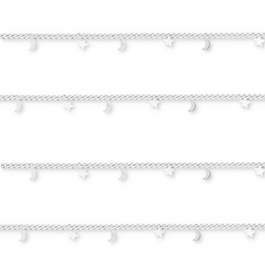 Benodigdheden van Stainless steel Roestvrij staal (RVS) jasseron with moon and star Silver