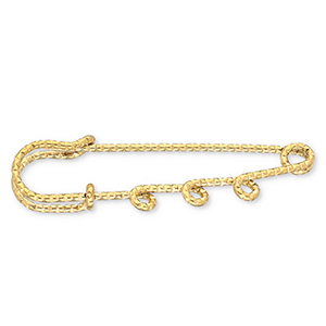 Benodigdheden van Stainless steel Roestvrij staal (RVS) ornamental pin with 3 loops Gold