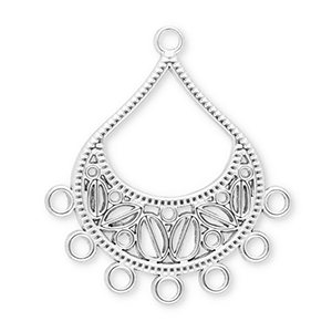 Benodigdheden van Stainless steel Roestvrij staal (RVS) hangers drop with 7 loops Silver