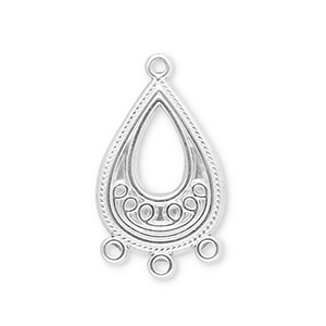 Benodigdheden van Stainless steel Roestvrij staal (RVS) hangers drop with 3 loops Silver