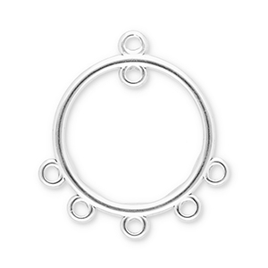 Benodigdheden van Stainless steel Roestvrij staal (RVS) hangers round with 6 loops Silver