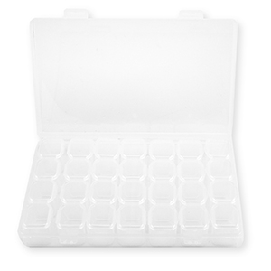 Sieraden opbergbox met 7x4 bakjes Transparent