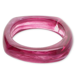 Armbanden bangle resin Aubergine purple-white