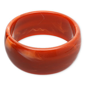 Armbanden bangle resin Rust red-white