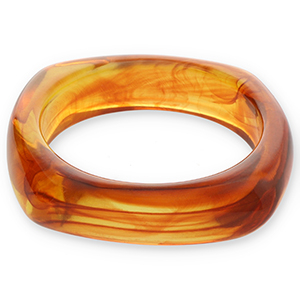 Armbanden bangle resin Transparent amber brown