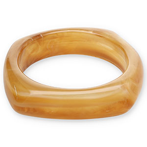 Armbanden bangle resin Camel brown-white