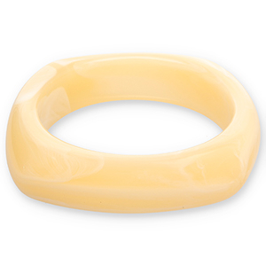 Armbanden bangle resin Vanilla yellow-white